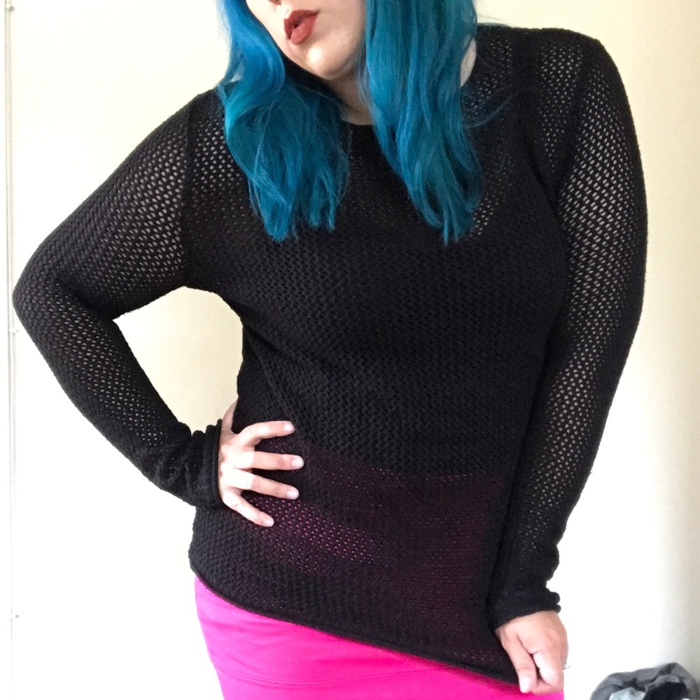 ASOS Black Large Knit Pull Over Sweater Size L